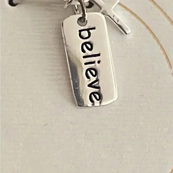 NWT Unwritten Silver Necklace "Believe" Pendant - Picture 3 of 3
